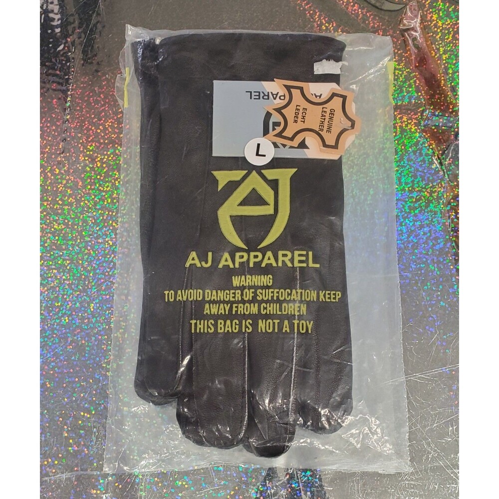 NEW Men’s Leather Gloves Genuine Leather Dress Gloves AJ Apparel In Package